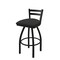 Holland Bar Stool Co 25" Low Back Swivel Counter Stool, Black Wrinkle, Canter Iron Seat 41125BW008 - alternate 1